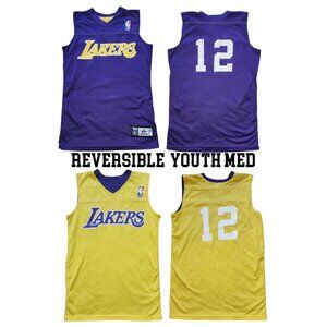 Team NBA Alleson Los Angeles Lakers Jersey Reversible Youth #12 Size Medium